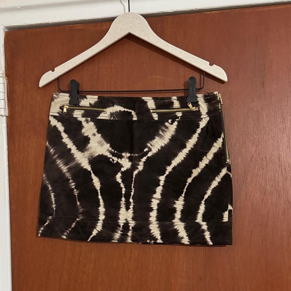 RACHEL Rachel Roy Black and Cream Mini Skirt
